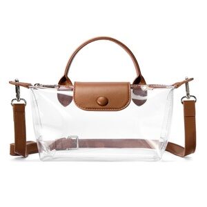 BOSTANTEN Clear Bag Stadium Approved Small Crossbody Purse Concerts Sports Event